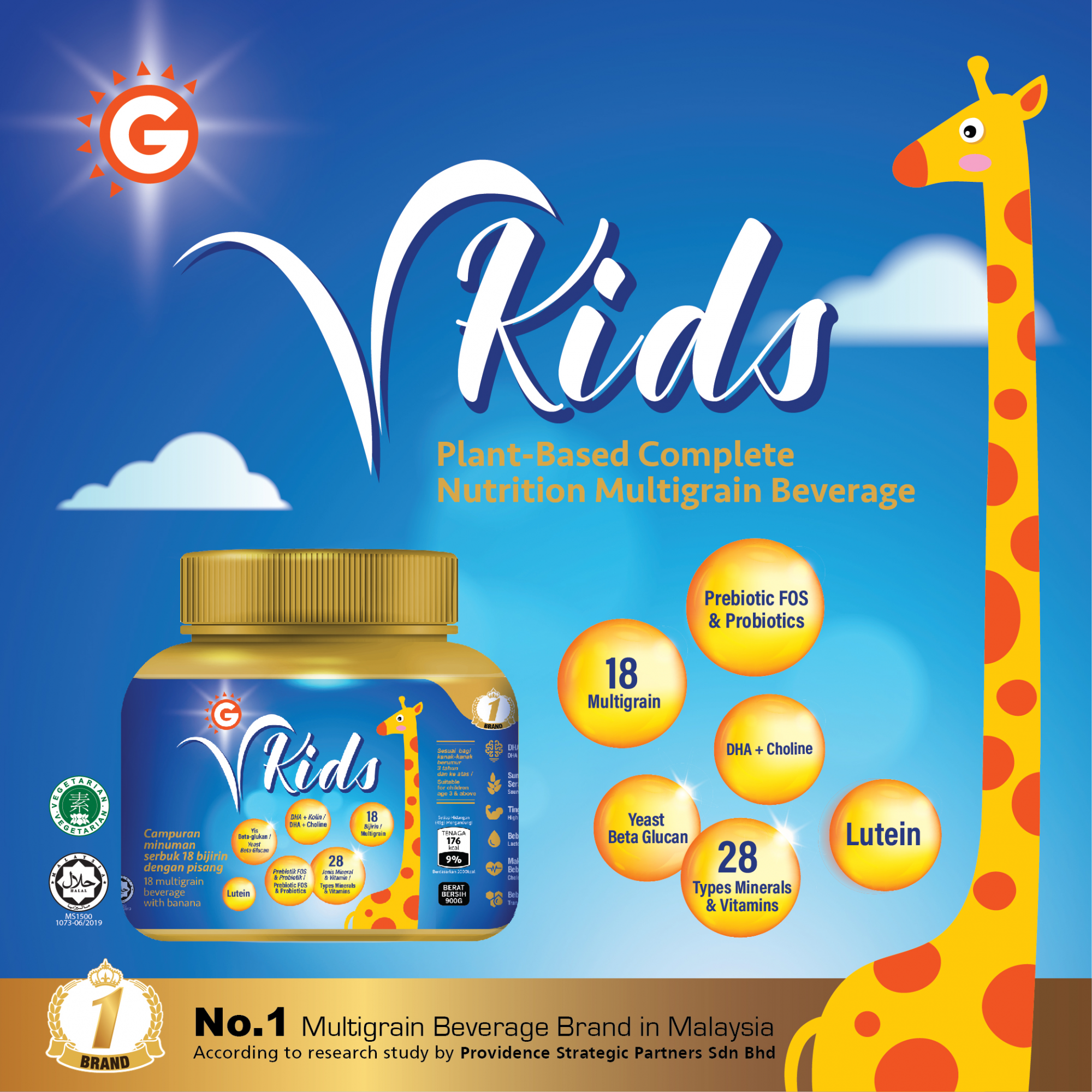 VKids - The First Plant-Based Complete Nutrition Multigrain Beverage For Kids