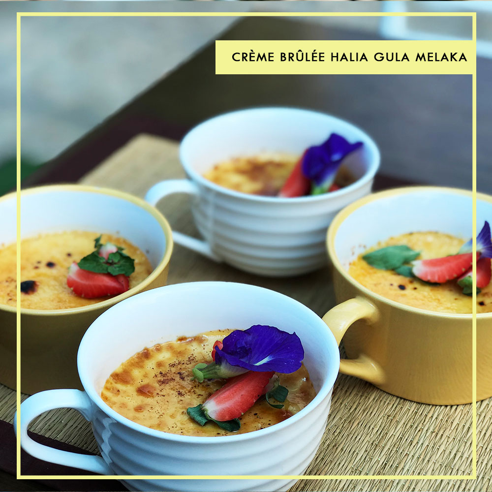 Crème Brûlée with Malacca Ginger Sugar (Recipe from Chef Dato' Fazley Yaakob)